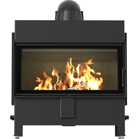 Kamineinsatz aus Stahl KRATKI LUCY 16 kW Ø 200 schwarz Verkleidung (1/5)
