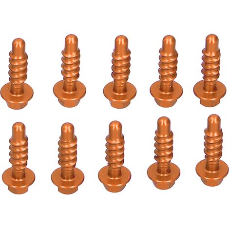 Selbstschneidendes Schraubenset, eloxierte Ausführung, kompatibel mit 125, 150, 200 EXC, XC, SXF, EXCF und XCF 1997-2020 (Orange) (1/5)
