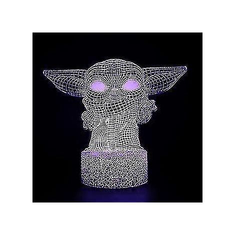 Lampe 3D Bébé Multicolore avec télécommande Star Wars 1635 (1/4)