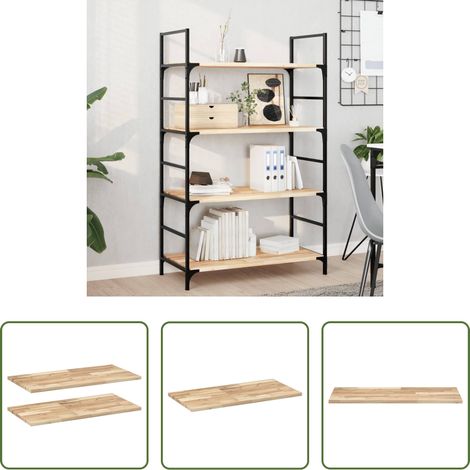 Bois d'acacia -  Étagères flottantes 2 pcs 100x40x2 cm acacia massif non traité (1/5)