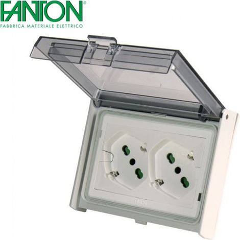 Frutto Doppia Presa Sk 10/16a Ip55 Opera 421021 Fme (1/6)