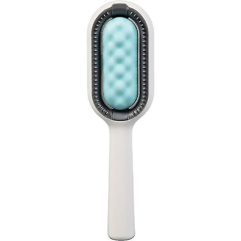 Peigne multifonctionnel pour le nettoyage et l'épilation des poils d'animaux, démêlant les nœuds, outil de toilettage pour chats, brosse de massage, vert, poils courts (1/2)