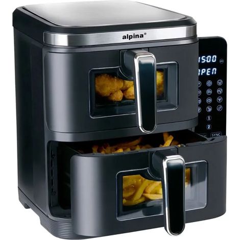 Aparato de cocina Alpina double air fryer xxl 2800W 11 litros (1/3)