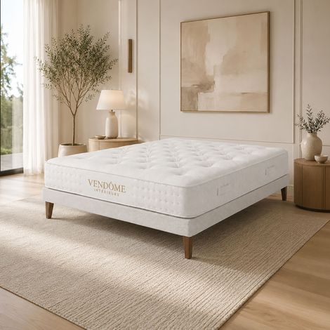Ensemble matelas ensaché 140x190 + sommier - COSMA