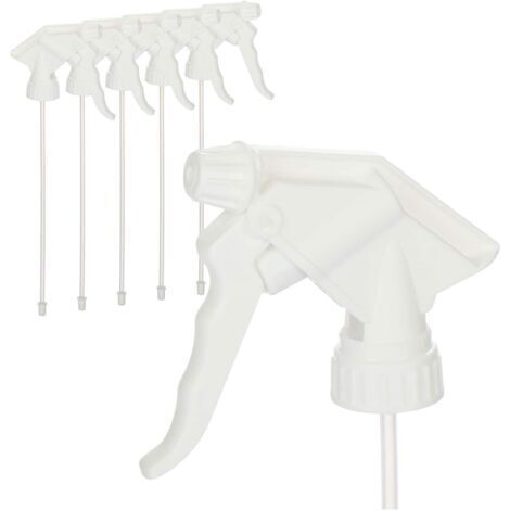 Accessoire de pulvérisation à 6 voies - tête de pulvérisation avec filetage 28/400 - accessoire pour flacon pulvérisateur avec joint NBR pour la pulvérisation d'eau (NBR - blanc) (1/5)