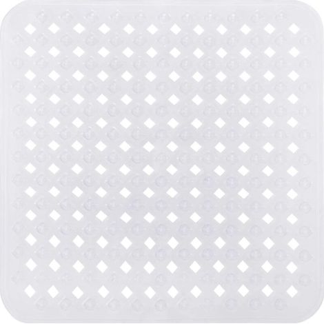 Tapis de salle de bain imperméable, pliable, sans absorption d'eau, tapis de douche de forme carrée, tapis de douche sécurisé pour la maison（53cmX53cm）