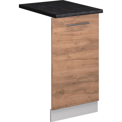 Panel frontal del lavavajillas Fame-Line, Roble dorado, 45 cm , ET Antracita, Vicco