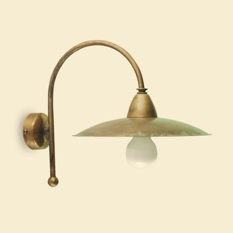 Applique rustico lampadari bartalini eligob eli ab25 e27 led ottone lampada parete (1/4)