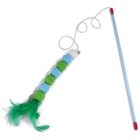 Jouet pour chat chaton Jouet interactif Jouet pour chat doux en plumes et clochettes (1/4)