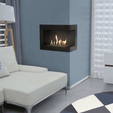 Wandkamin Bioethanol Eckkaminl DELTA rechts 70 cm TÜV (1/5)