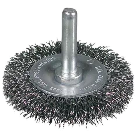 Brosse Circ. Tige De 6 Mm D100 Mm Ép.12Mm Inox Ondulé 0,30 Mm Osborn