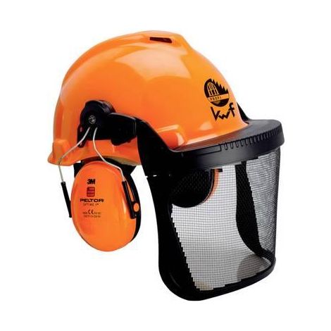 3M G3000 Casco di Protezione Arancione Silvicoltura