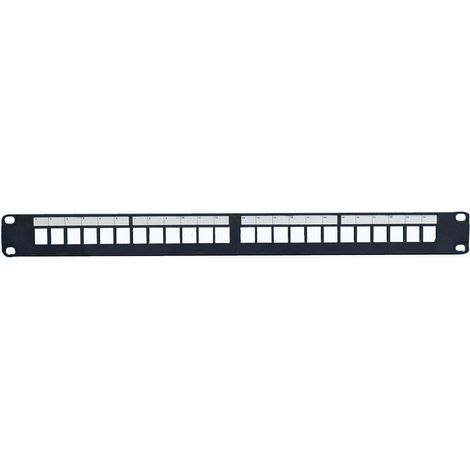 LanView 24-Port STP CAT6A Patchpanel 1HE für 19" Rackschrank