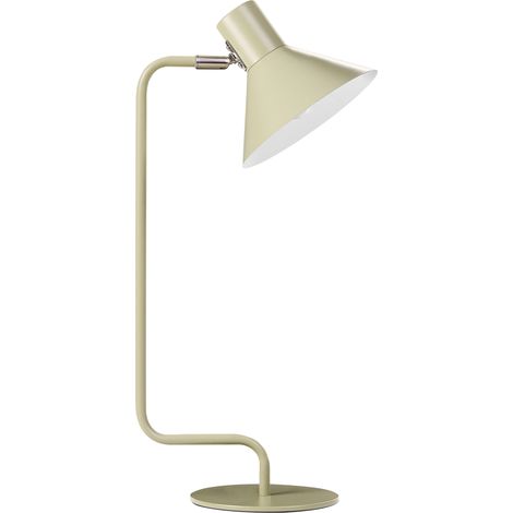 Lámpara de escritorio industrial ajustable para mesita de noche pantalla cónica de metal verde claro Rimava