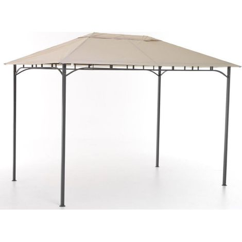 Gazebo da Giardino 3x2m in Ferro e Poliestere Rodi Beige (1/2)