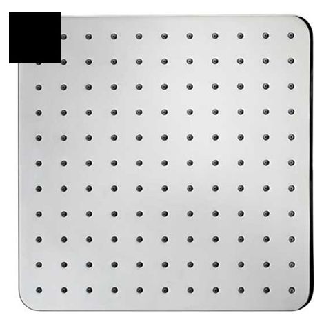 Pomme de tête carrée 230mm jet de pluie autonettoyant noir mat Cosmo - BOSSINI I00597073