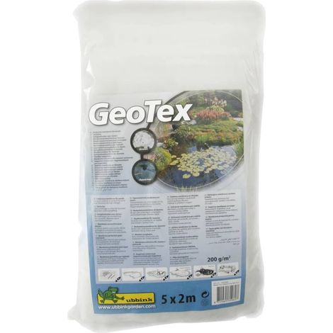 Base blanca de seguridad sintética para estanques, geotex, 5 x 2 m, 200 g/m² (1/4)