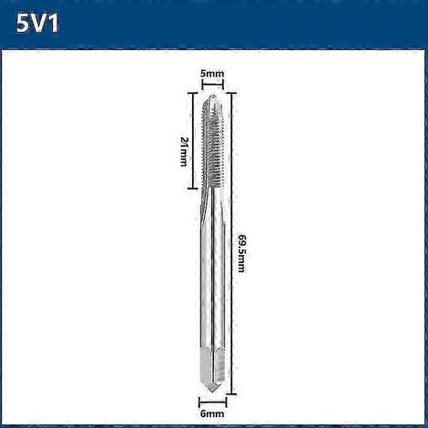 Gewindebohrer für Reifenventile 5v1 5v2 8v1 8v2 10v1 Gewindebohrer mit gerader Nut Handwerkzeuge zum Gewindeschneiden - 5V1-CN