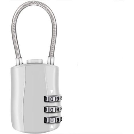 Une pièce en argent, avec codes de verrouillage pour cadenas de bagage, 3 positions (1/3)