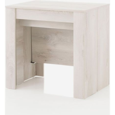 Platzsparende, ausziehbare Eingangskonsole 54/252x79 Glam - Weiß