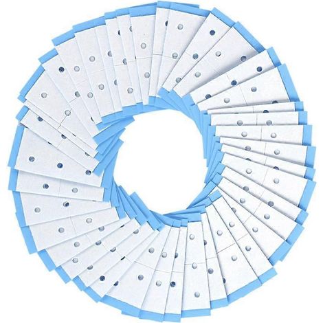 36 bandes adhésives double face avec cinq petits trous d'aération pour perruques, postiches et compléments capillaires. (1/5)