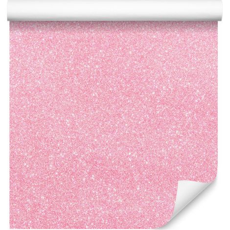 Papier peint à paillettes rose poudré, fond rose poudré 50x1000 cm (1/5)