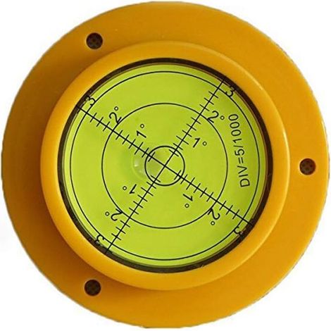 Niveau à bulle rond de précision 90 mm avec trous de montage pour camping-car (1/4)