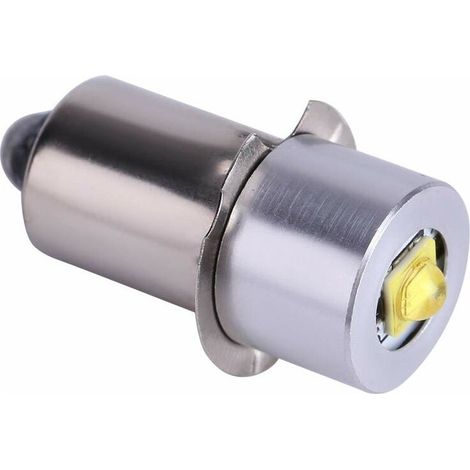 Mise à niveau de l'ampoule de lampe de poche LED, 3W 6-24V P13.5S Pièce de rechange d'ampoule de lampe de poche haute luminosité LED Lampe de travail d'urgence pour lampe de poche Torche Lumière blanc (1/5)