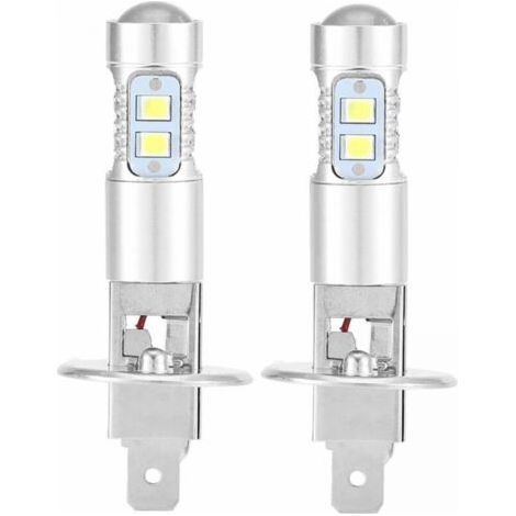 Ampoules de phare, 2x H1 6000K super blanc 100W Kit d'ampoules de phare à LED Feux de croisement (1/5)