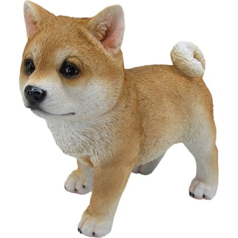 Dekofigur Hund Shiba Inu stehend 21 x 20 x 10 cm hellbraun Dekofigur