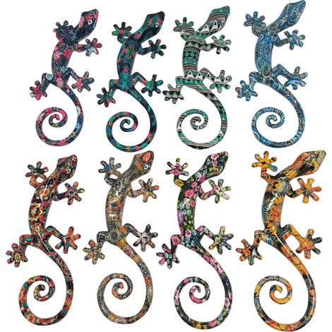 Signes Grimalt Figura De Lagarto Figuras Lagarto Trencadís 8 Unidades Animales Multicolor 7x17x2cm 28625
