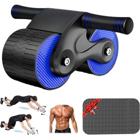 Energetize your ab wheel, Home fitness equipment, Automatic Rebound Abdominal Wheel with phone holder (Blue) (1/4)