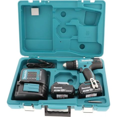 Perceuse-visseuse MAKITA Brushless LXT DDF453SFE 18V + 2 batteries 3Ah + chargeur + coffret — vue 2