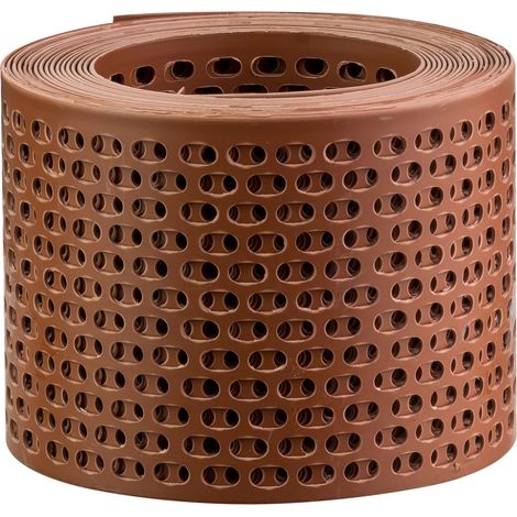 Vogelschutzgitter Lüftungsgitterband Traufgitter Länge 5 m Breite 80 mm ziegelrot (1/2)