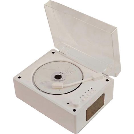 Reproductor de CD retro, recargable, compatible con interfaces de CD, Bluetooth, USB y AUX de 3,5 mm, reproductor de CD portátil, compatible con Bluetooth 5.0-FF-