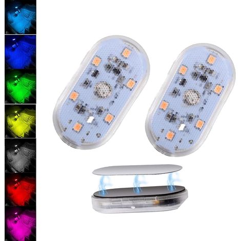LED Car Outdoor/Interior 2 Pieces Wireless USB Rechargeable Interior Lighting Multicolor (1/5)