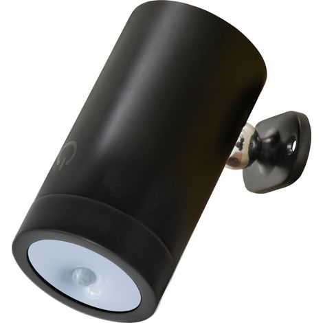 Lampe LED à clip rechargeable REV, IP54, noir, avec détecteur de mouvement (1/3)