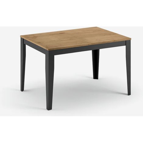Moon, Tavolo allungabile con top in Melaminico Rovere (90cm X 156/316cm H. 76cm) Made in Italy Duzzle (1/4)