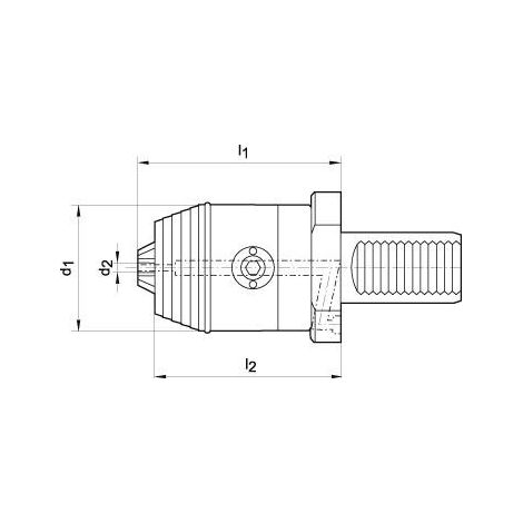 Mandrin court NC 50/0.5-13mm/refroidissement interne WTE (1/5)
