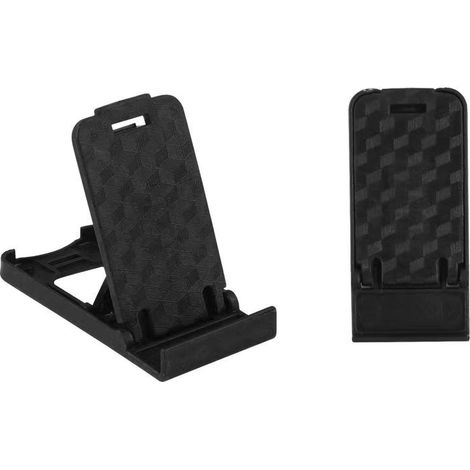 Support de téléphone pliable universel pour bureau et maison, noir (1/2)