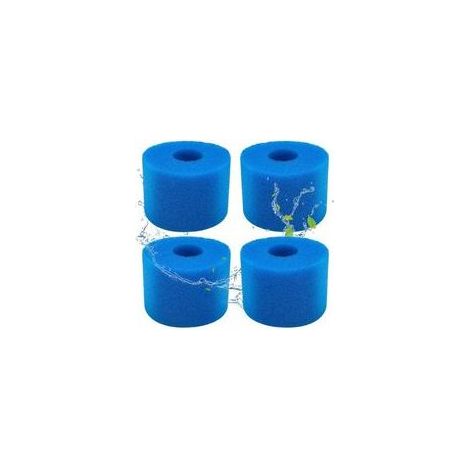 Set mit 4 Schaumstoff-Poolfiltern für Intex Typ S1 - Schaumstofffilter für Spa, Schwimmbad - Wiederverwendbar und waschbar - Typ S1 Filtrationsschwamm (4 Stück) (1/5)