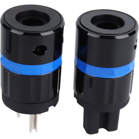 Connecteur d'alimentation audio Monosaudio, fiche en cuivre pur plaqué rhodium, 100-250 V (M104R/F104R (mâle/femelle)) (1/5)