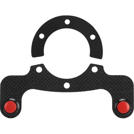 Kits de boutons de klaxon externes en fibre de carbone pour volants Momo/Omp/Nardi/Sparco à 6 boulons, double bouton
