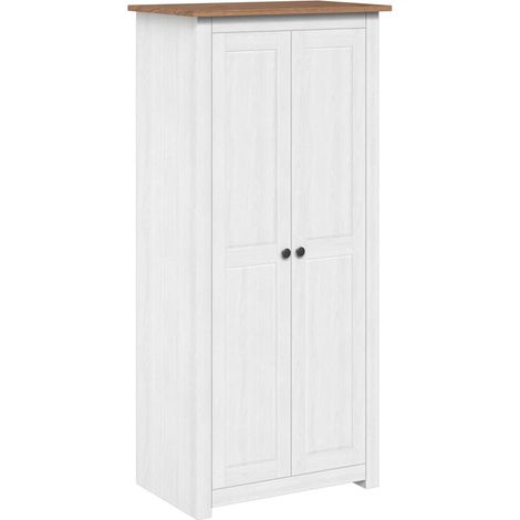 Maison Exclusive - Armadio Bianco 80x50x171,5 cm Legno Massello Pino Panama Range (1/5)