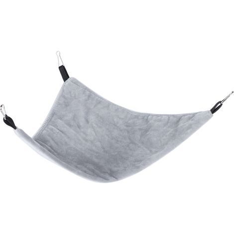 Petit hamac suspendu triangulaire pour petits animaux de compagnie : écureuil, hamster, planeur de sucre, cochon d'Inde (gris) (1/5)