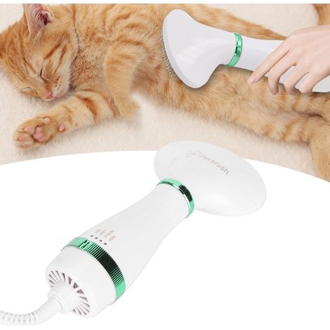 Sèche-cheveux portable 2 en 1 pour animaux de compagnie, avec température réglable, pour chiens et chats de petite et moyenne taille. Prise UE 220 V, vert. (1/5)