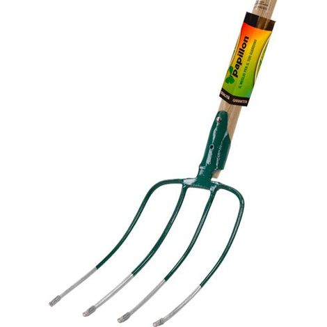 FORCA in acciaio zincato 4 DENTI con MANICO da 135 cm PAPILLON Made in Italy