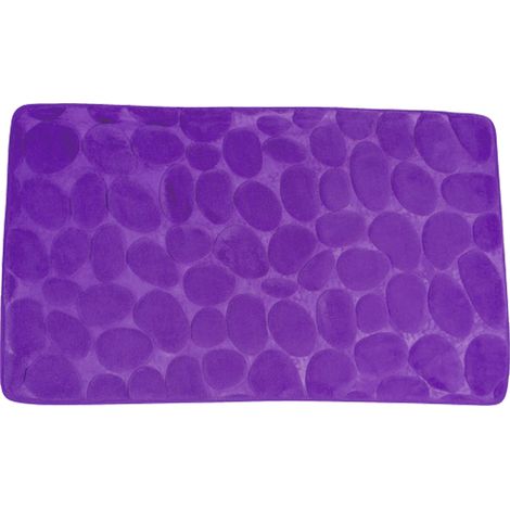 Alfombra de baño microfibra PEBBLE 40x60cm Morado MSV (1/4)