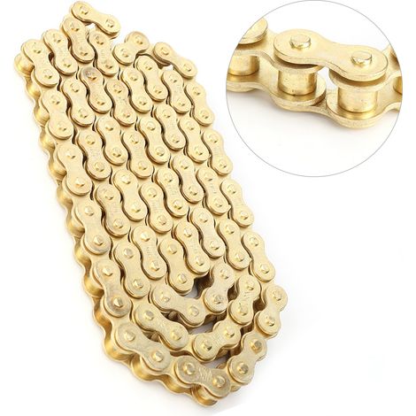 Cadena de transmisión para motocicletas de 420 eslabones, 96 eslabones para quads, pit bikes y karts de 50-125 cc.