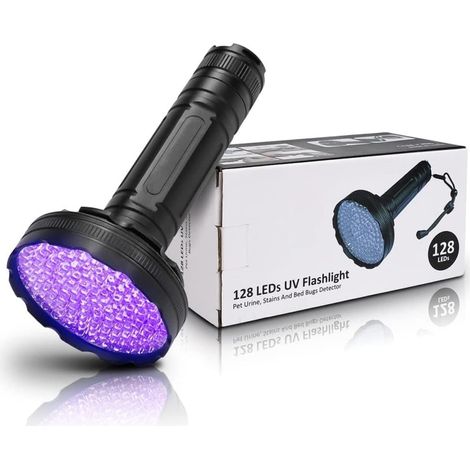 Tragbare UV-Taschenlampe mit 128 395nm LEDs, Schwarzlicht. (1/5)